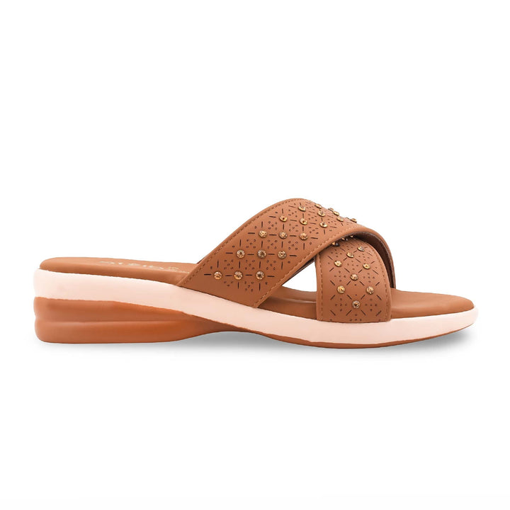 Brown Formal Slipper For Women PU0676