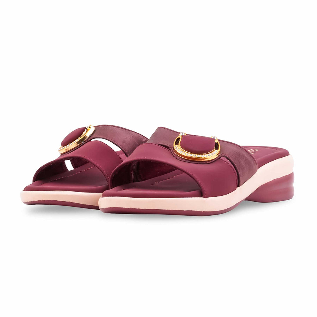 Maroon Formal Slipper For Ladies PU0677