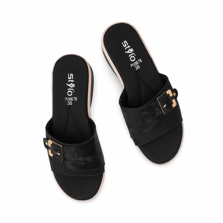 Black Formal Slipper For Women PU0678