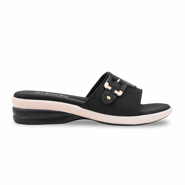 Black Formal Slipper For Women PU0678