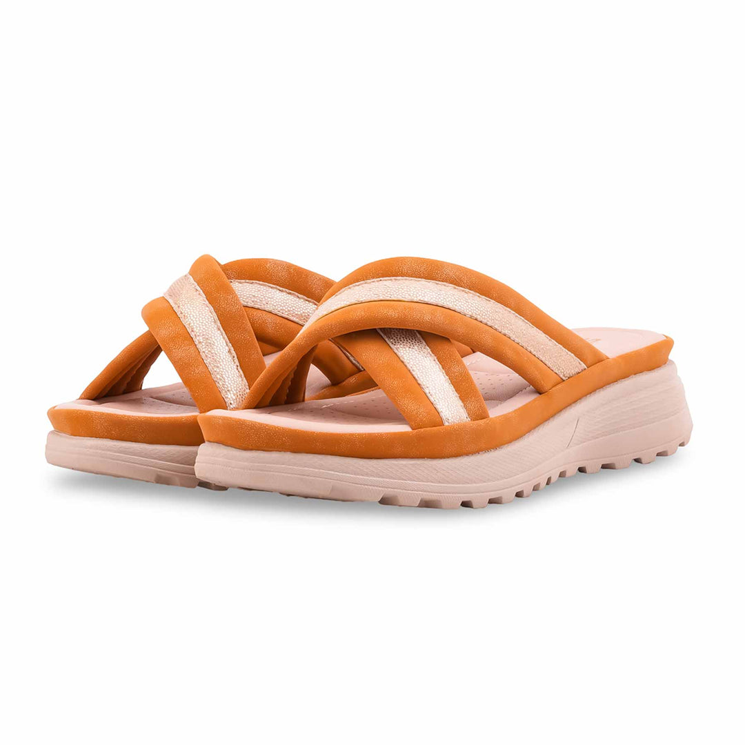 Mustard Formal Slipper For Ladies PU0683