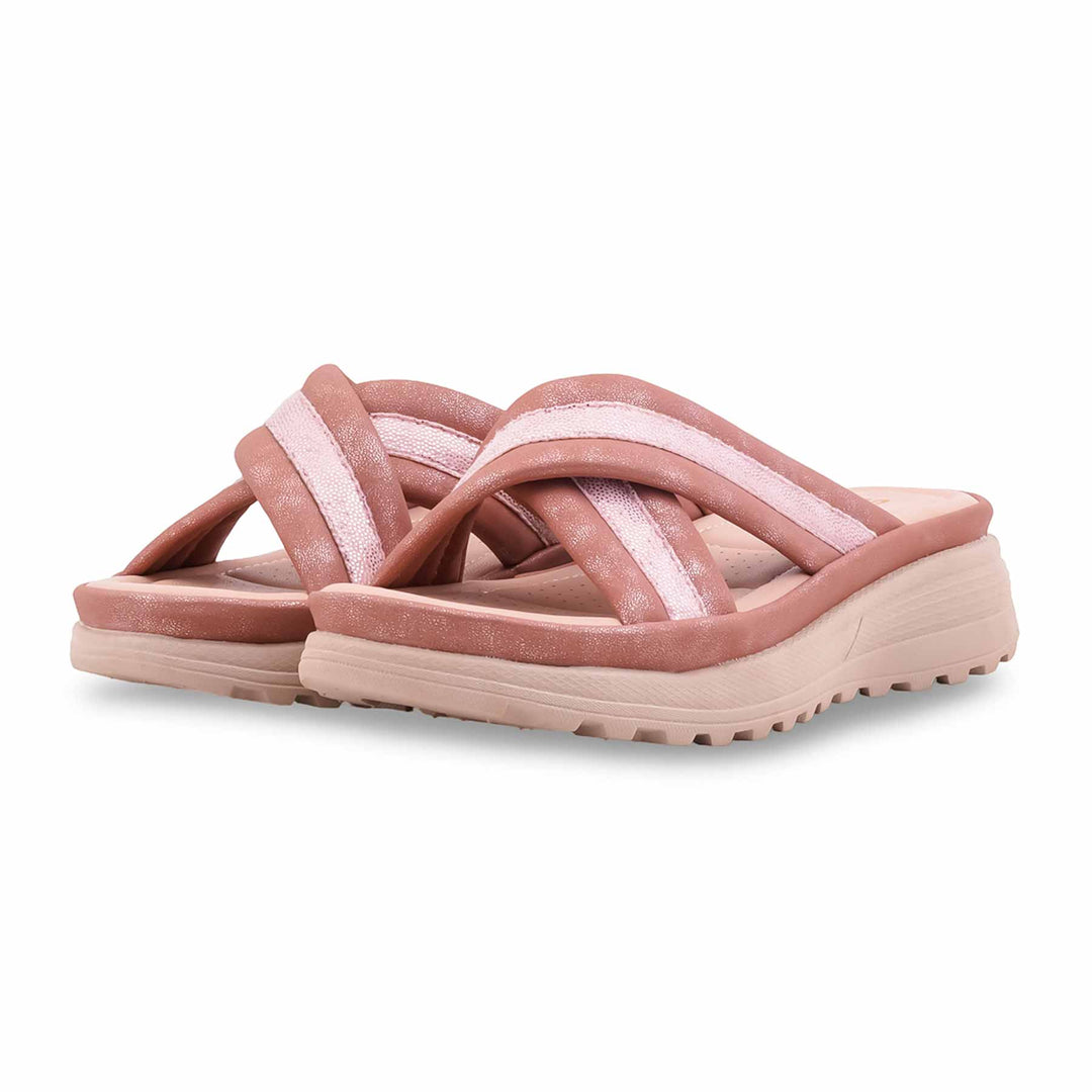 Peach Formal Slipper For Ladies PU0683