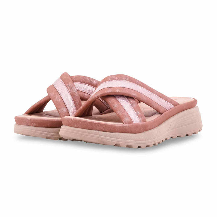 Peach Formal Slipper For Ladies PU0683