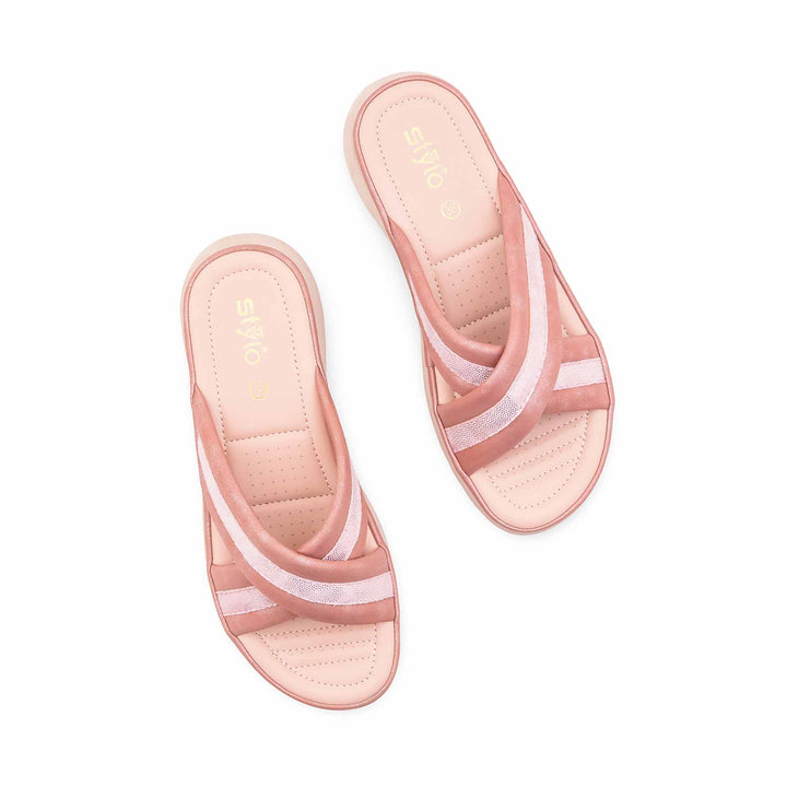 Peach Formal Slipper For Ladies PU0683