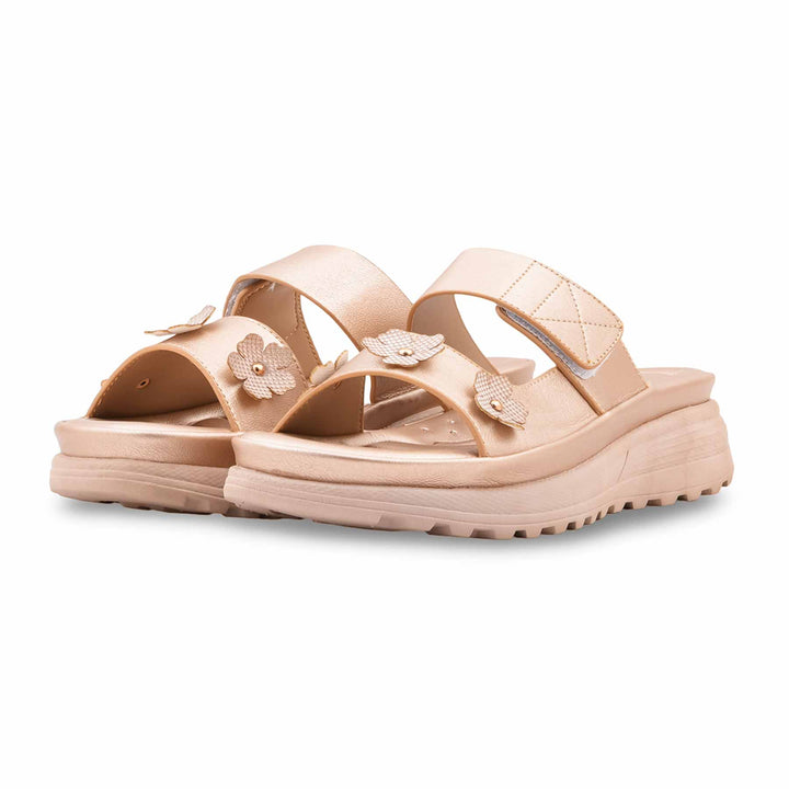 Golden Formal Slipper For Ladies PU0684