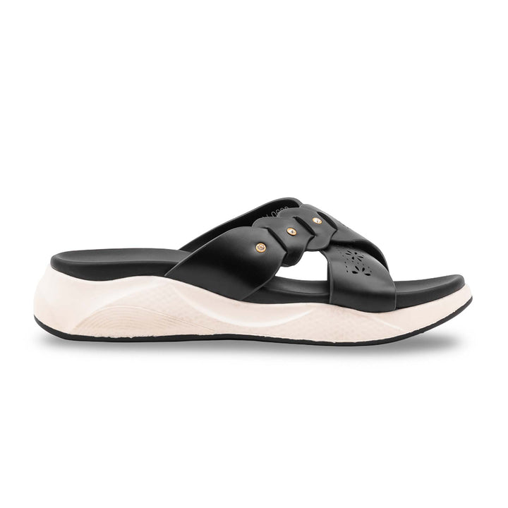 Black Formal Slipper For Ladies PU0692
