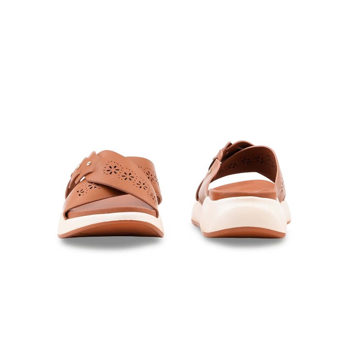Tan Formal Slipper For Ladies PU0692