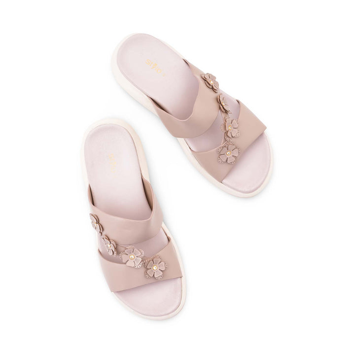 Beige Formal Slipper For Ladies PU0694