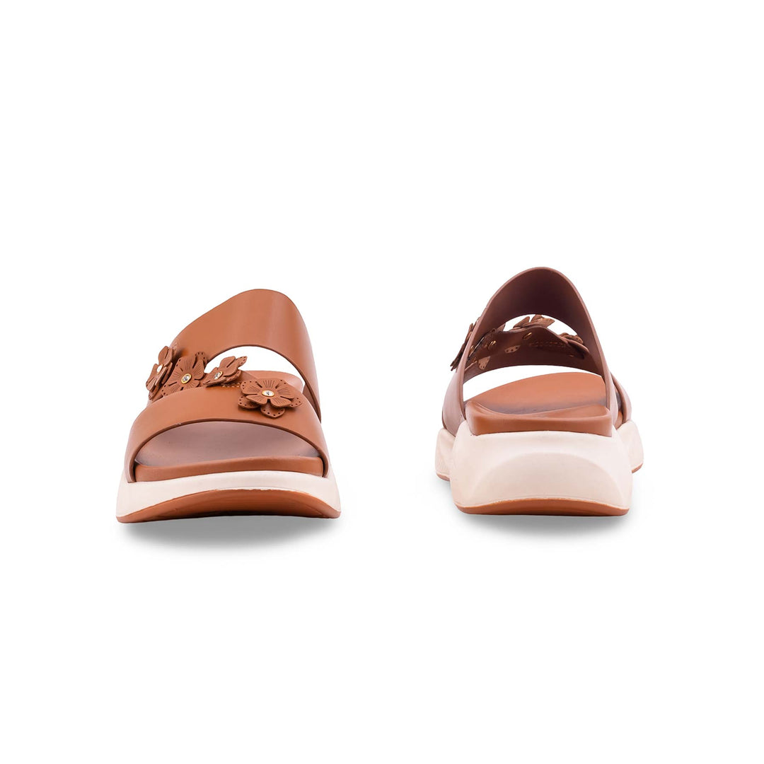Tan Formal Slipper For Ladies PU0694