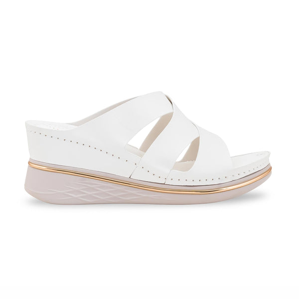 White Formal Slipper For Women PU0703