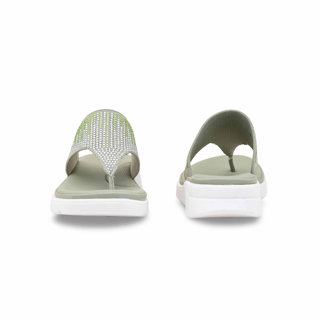 Green Formal Chappal For Ladies PU0708