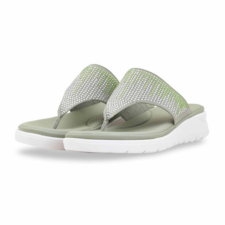 Green Formal Chappal For Ladies PU0708