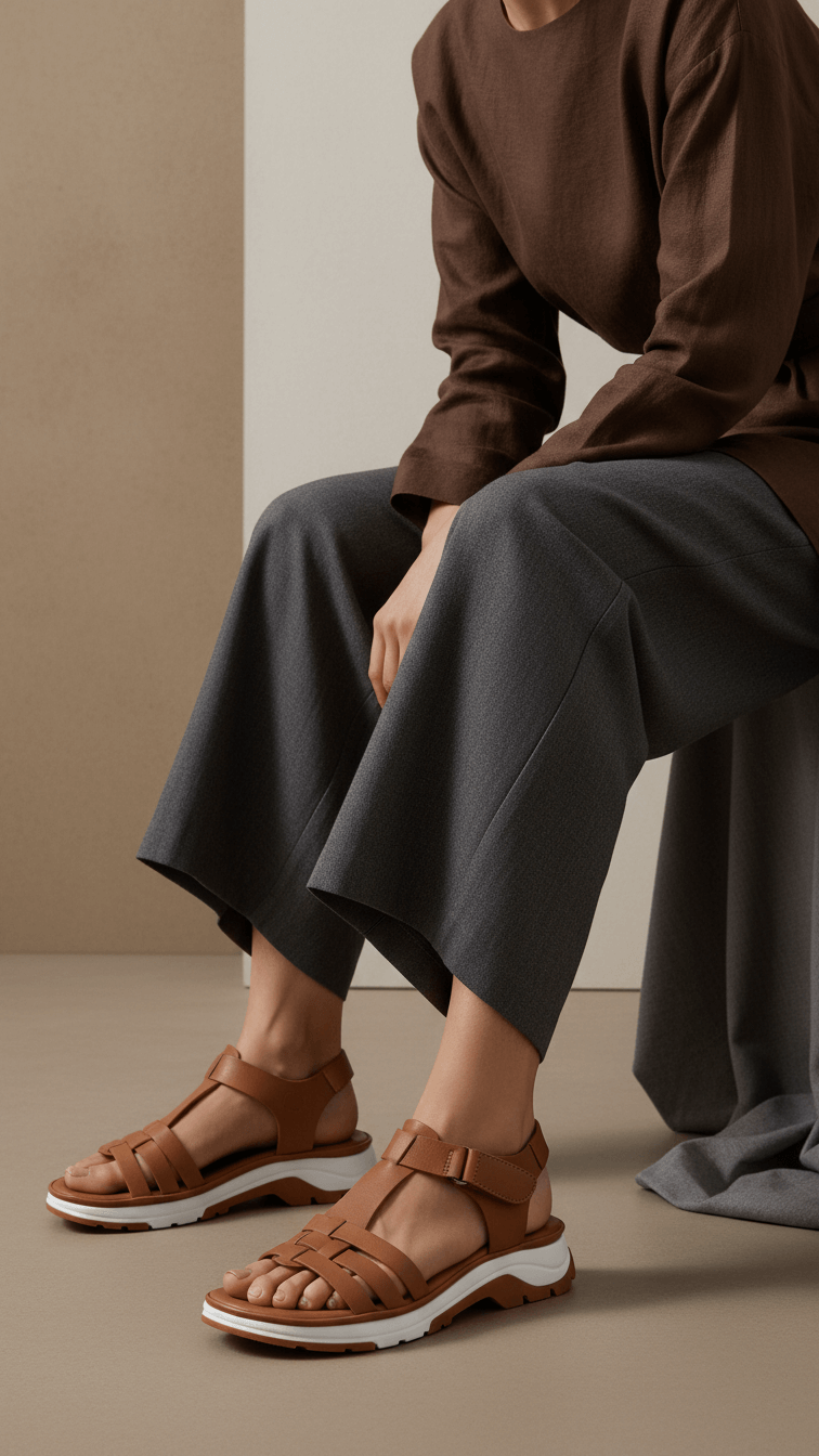 Brown Formal Sandal For Ladies PU0709