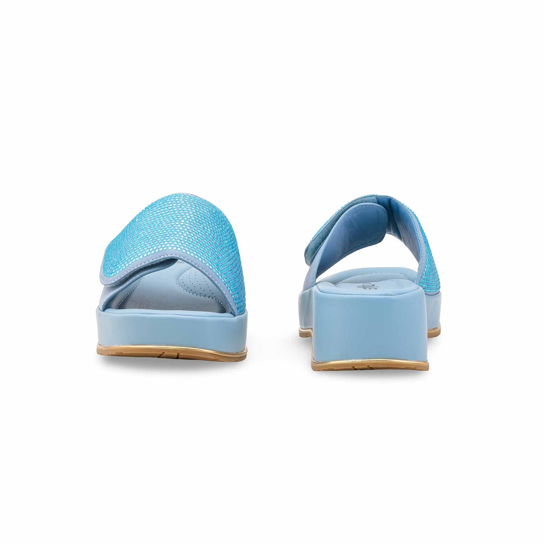 Blue Formal Slipper For Ladies PU0715