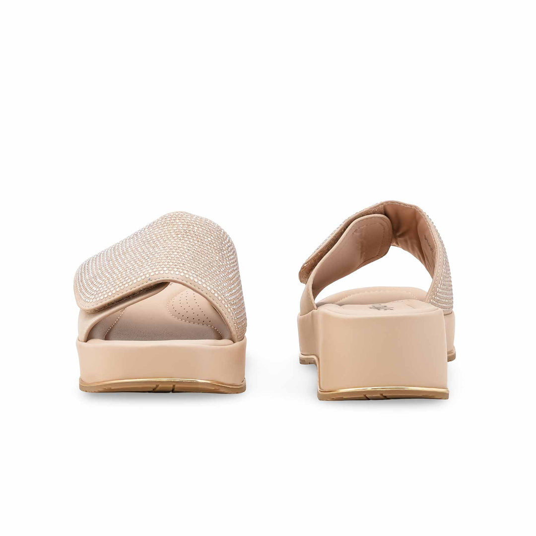 Beige Formal Slipper For Ladies PU0715