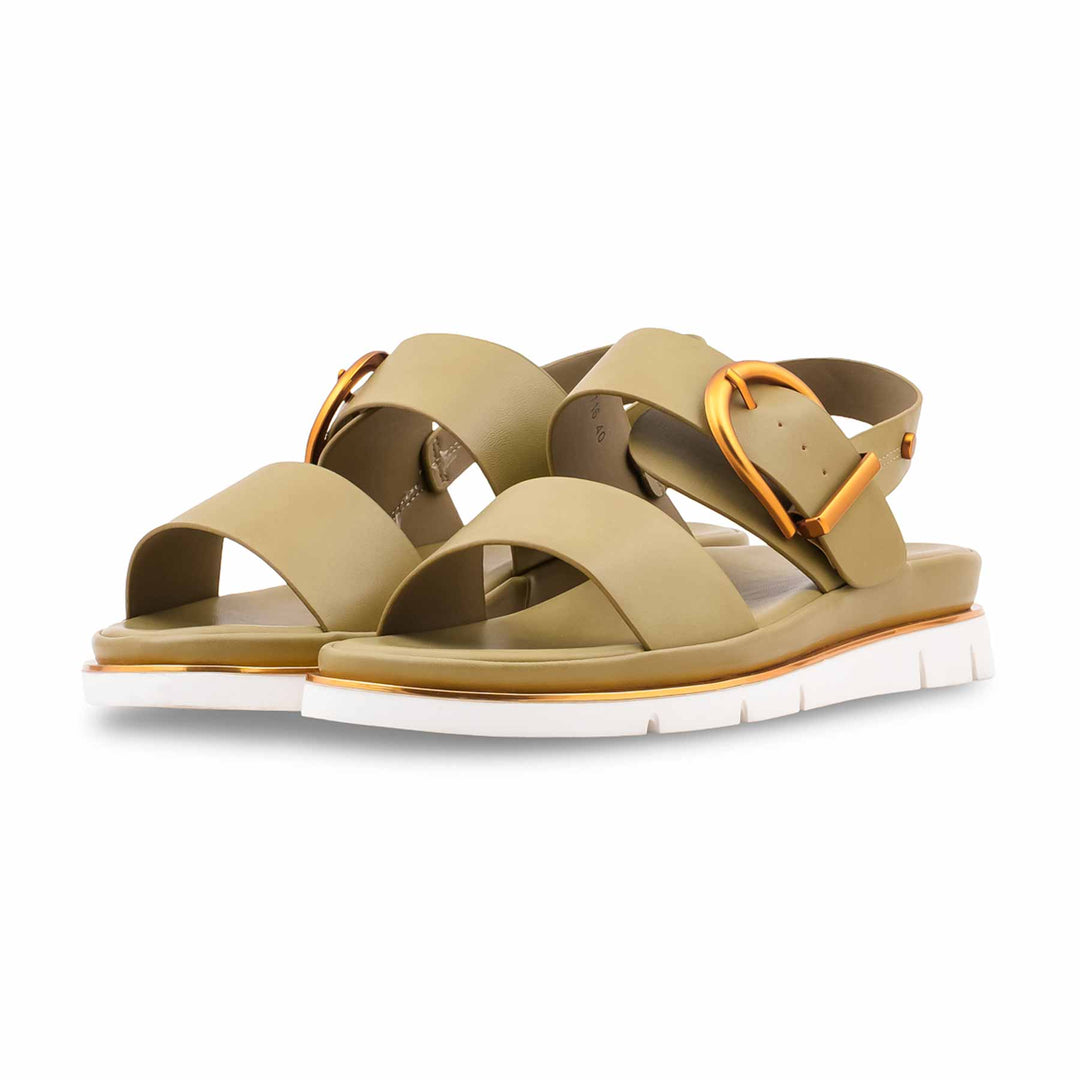 Olive Formal Sandal For Ladies PU0716