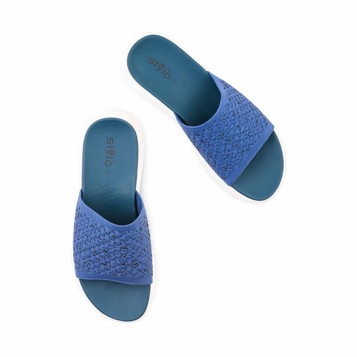 Blue Formal Slipper For Women PU0717