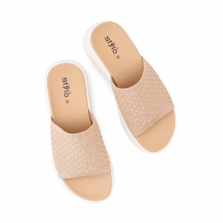 Beige Formal Slipper For Ladies PU0717