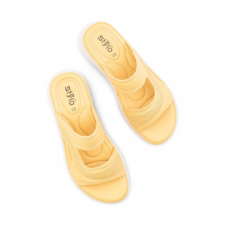 Yellow Formal Slipper For Ladies PU0727
