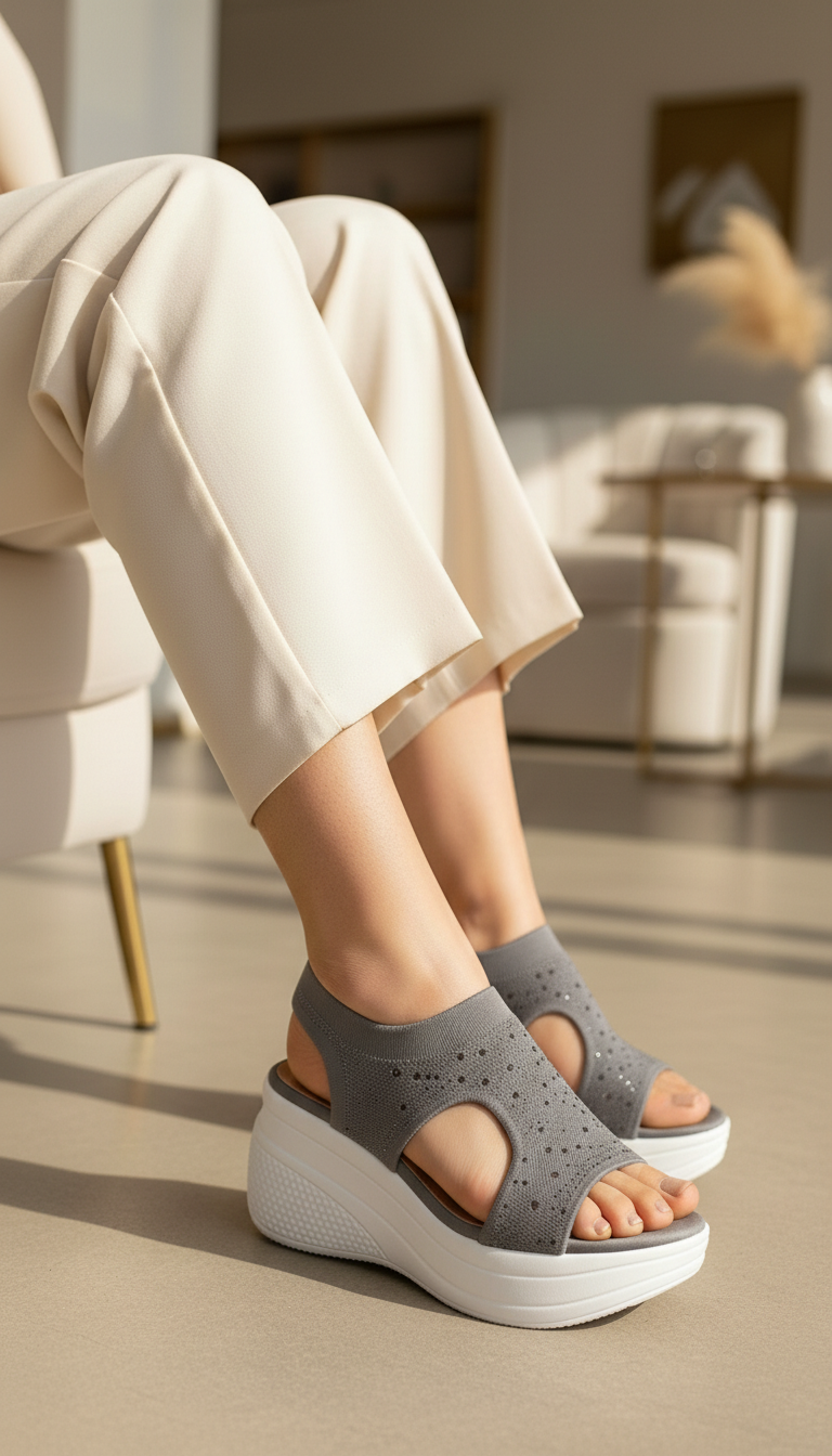 Dk Grey Formal Sandal For Women PU0731
