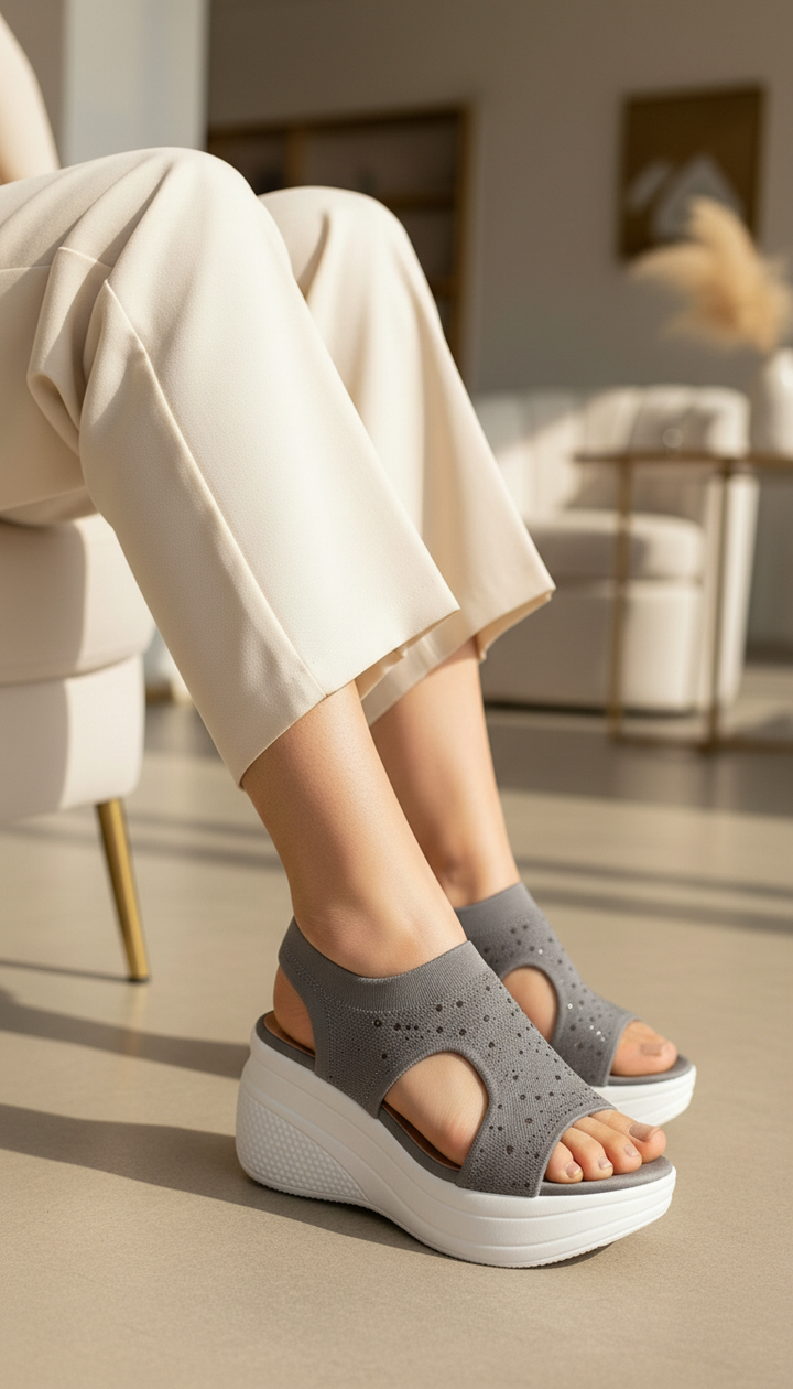 Dk Grey Formal Sandal For Women PU0731