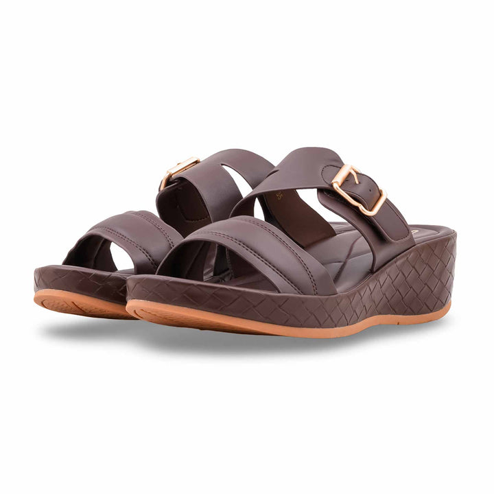 Tan Formal Slipper For Ladies PU0735