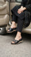 Black Formal Slipper For Women PU0736