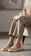 Beige Formal Slipper For Women PU0737