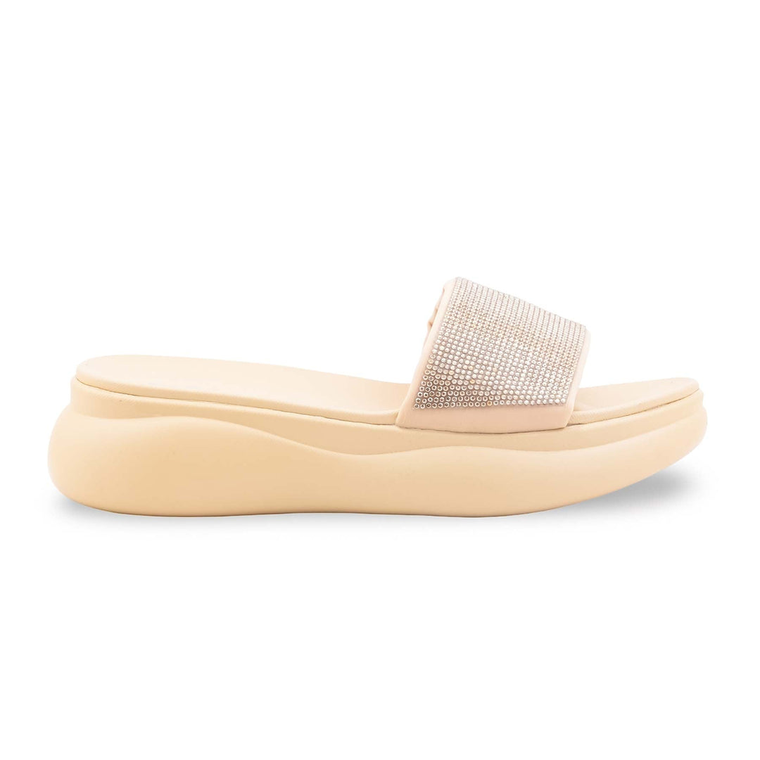 Beige Formal Slipper For Women PU0737