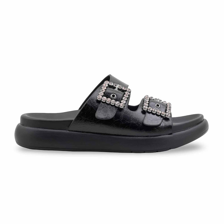 Black Formal Slipper For Ladies PU0738