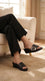 Black Formal Slipper For Ladies PU0742