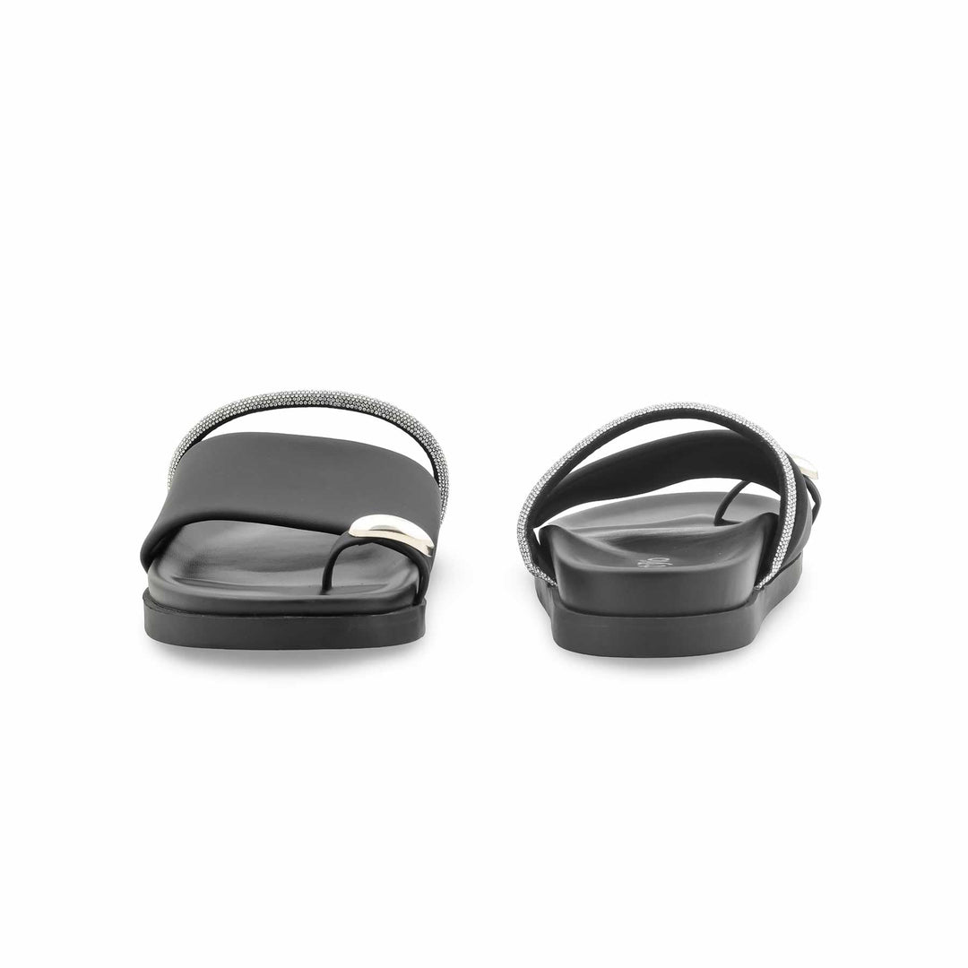 Black Formal Chappal For Women PU0745