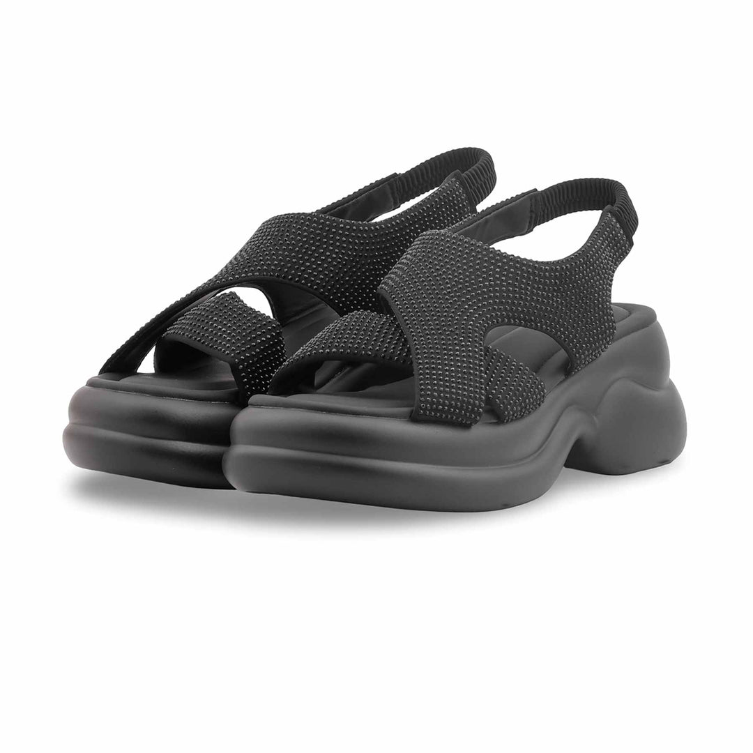Black Formal Sandal For Women PU0746