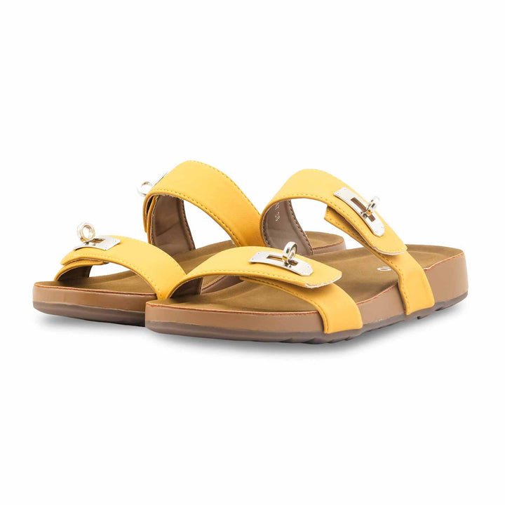Mustard Formal Slipper For Ladies PU0747
