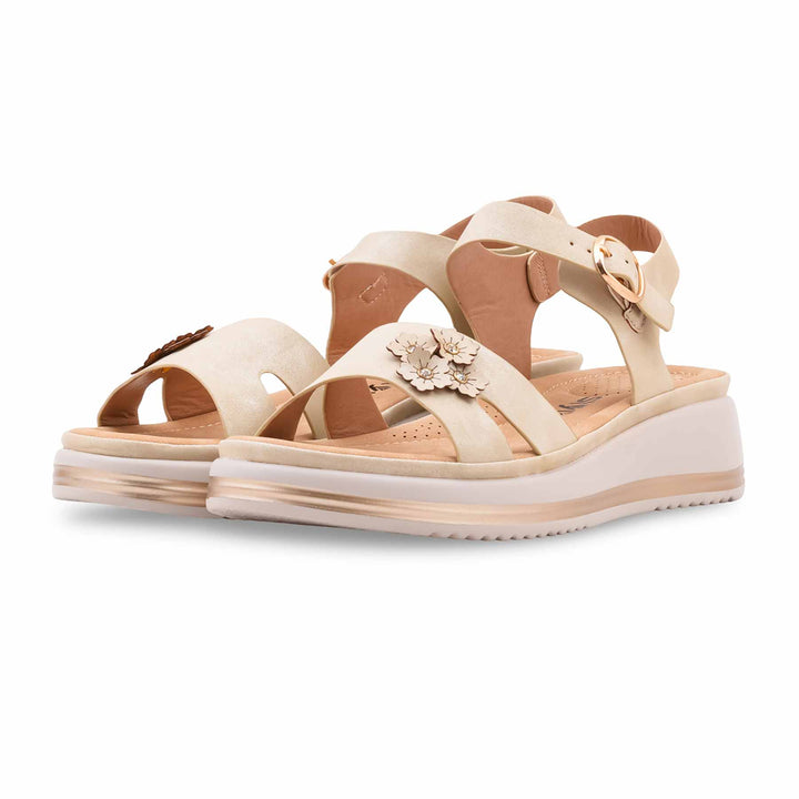 Beige Formal Sandal For Ladies PU0751