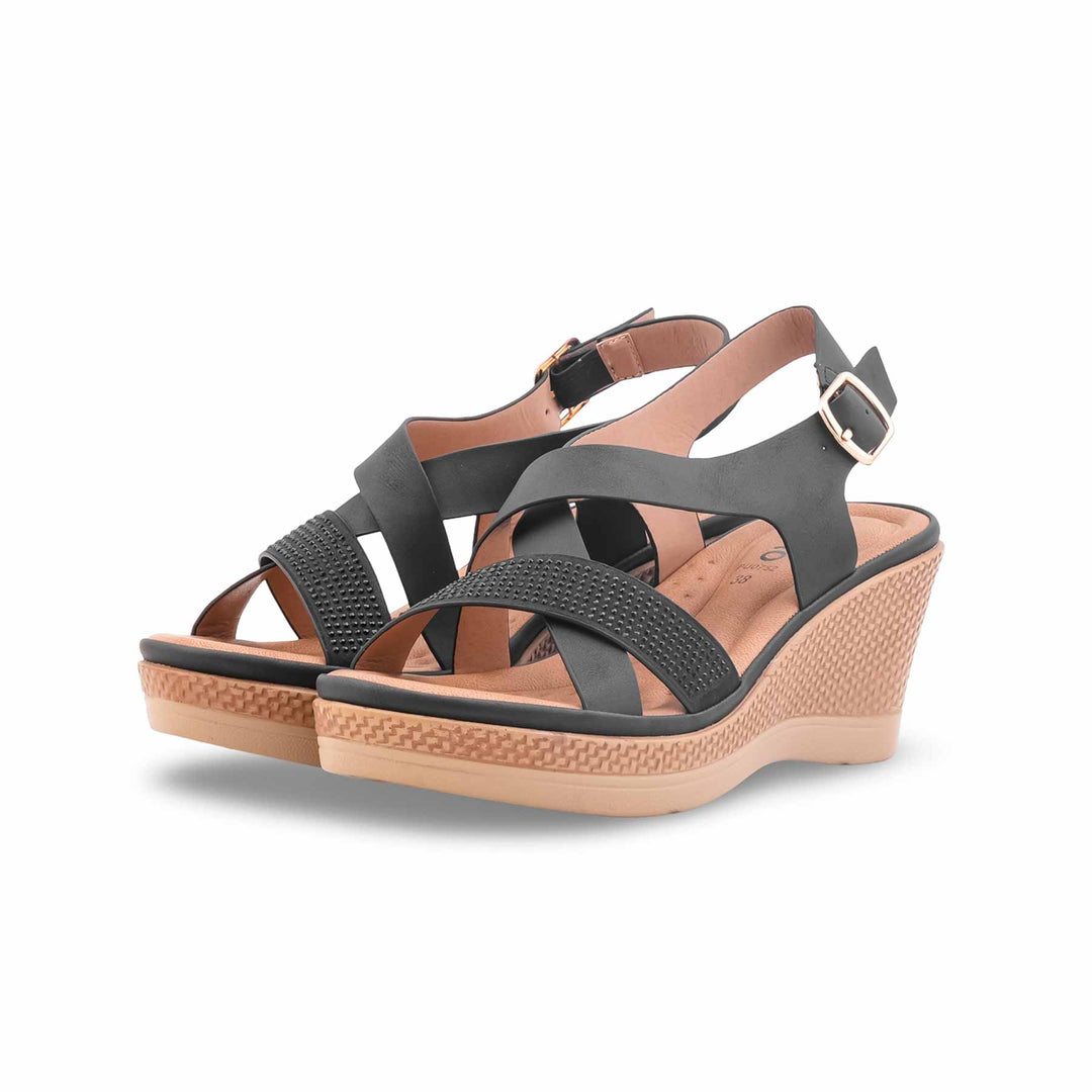 Black Formal Sandal For Women PU0752