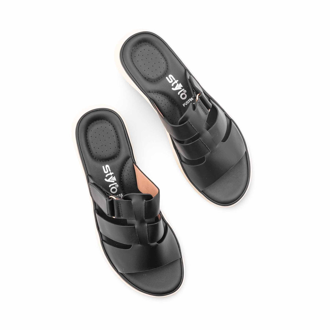 Black Formal Slipper For Women PU0756