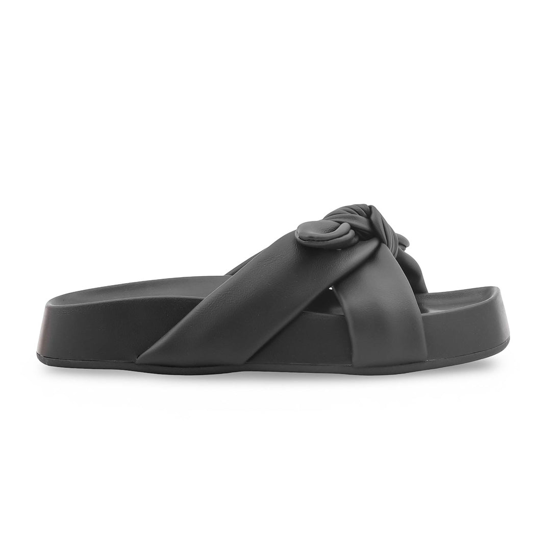 Black Formal Slipper For Women PU0760