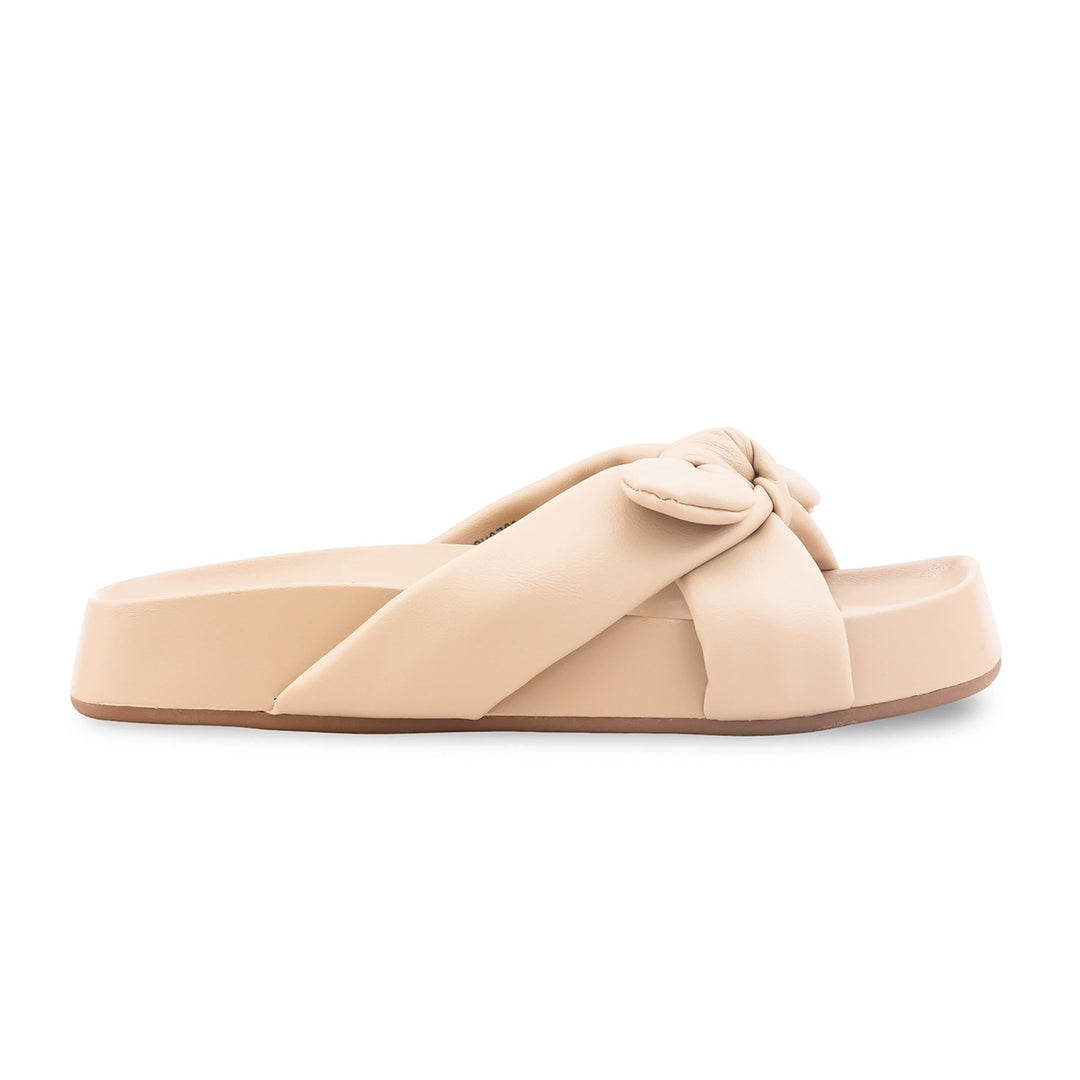 Beige Formal Slipper For Women PU0760