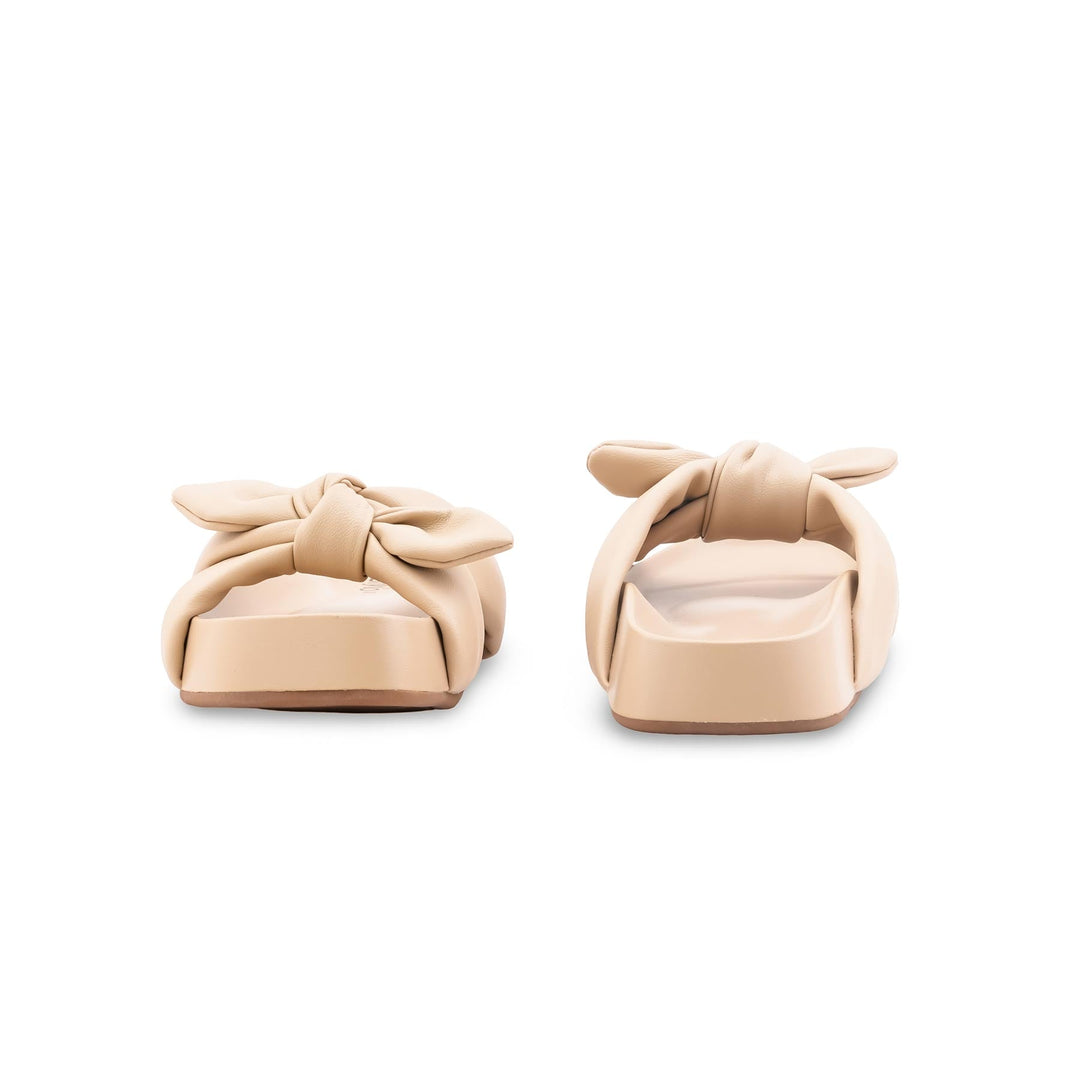 Beige Formal Slipper For Women PU0760