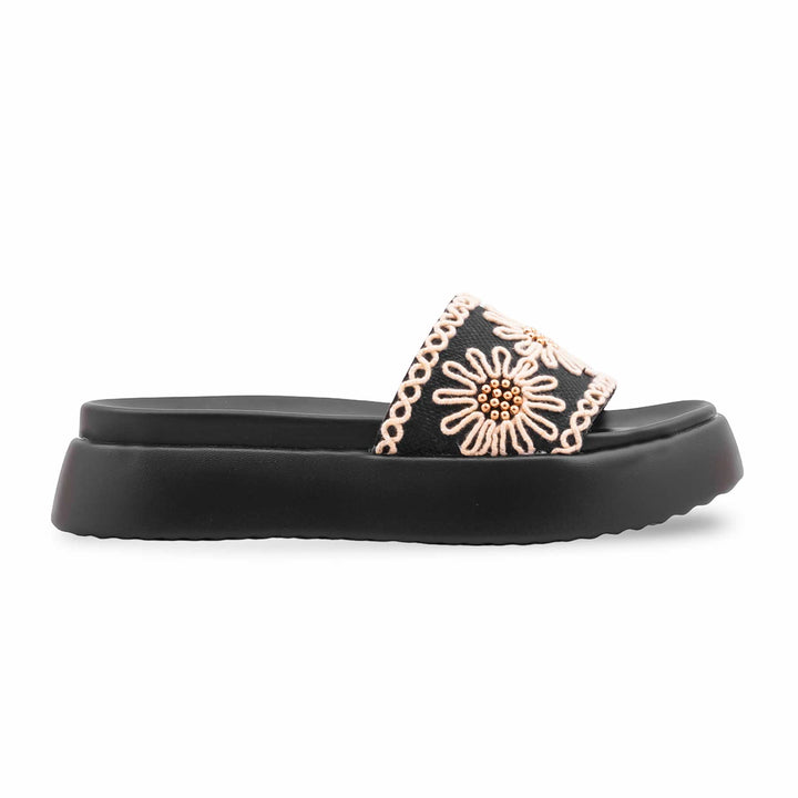 Black Formal Slipper For Ladies PU0762