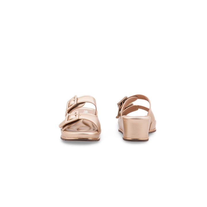 Golden Formal Slipper For Ladies PU0763