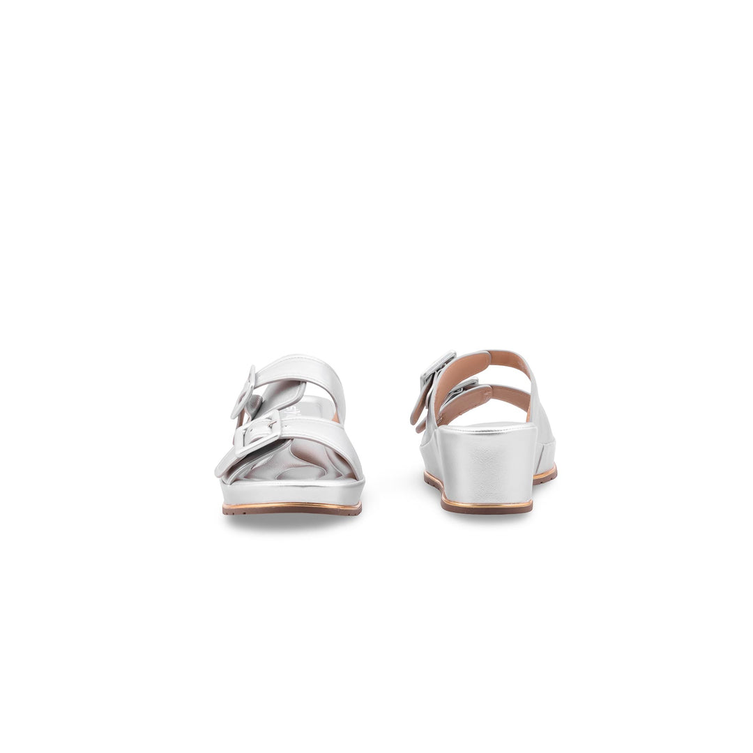 Silver Formal Slipper For Ladies PU0763