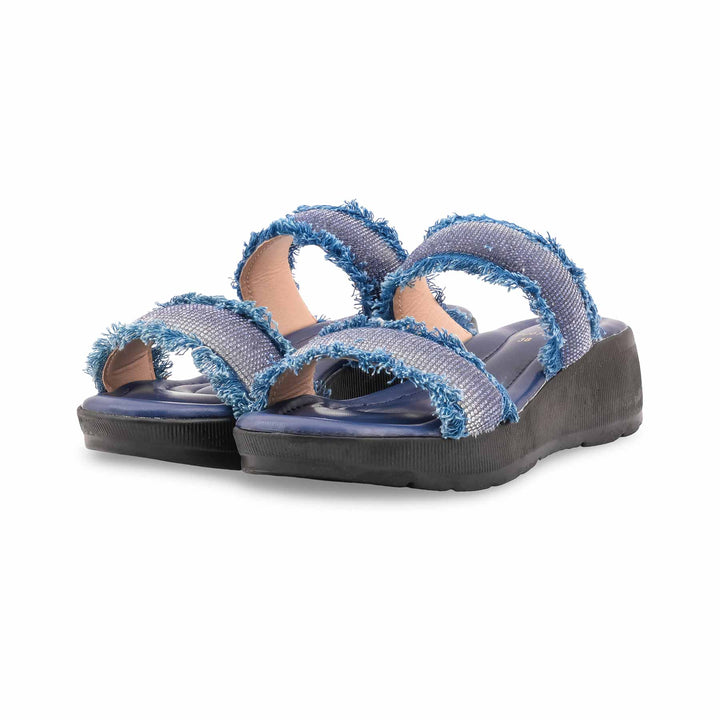 Blue Formal Slipper For Ladies PU0768
