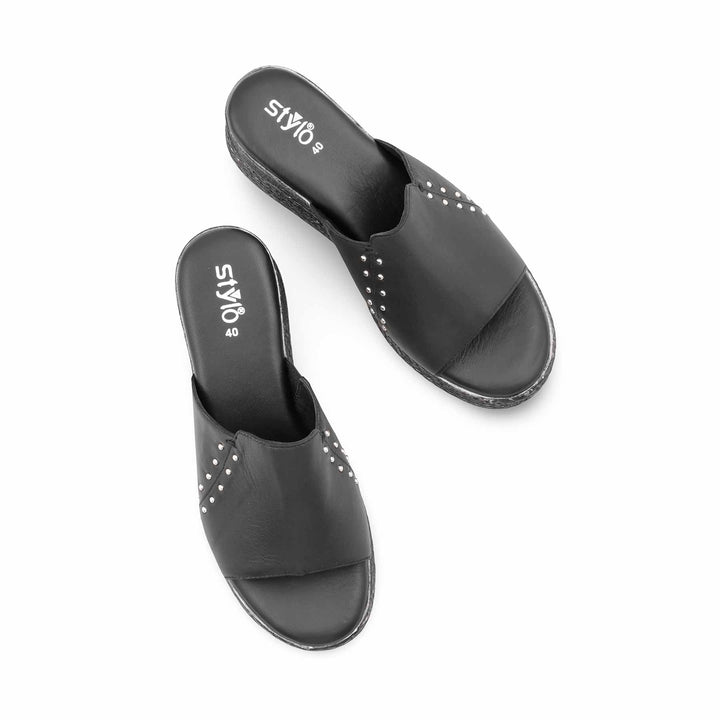 Black Formal Slipper For Women PU0771