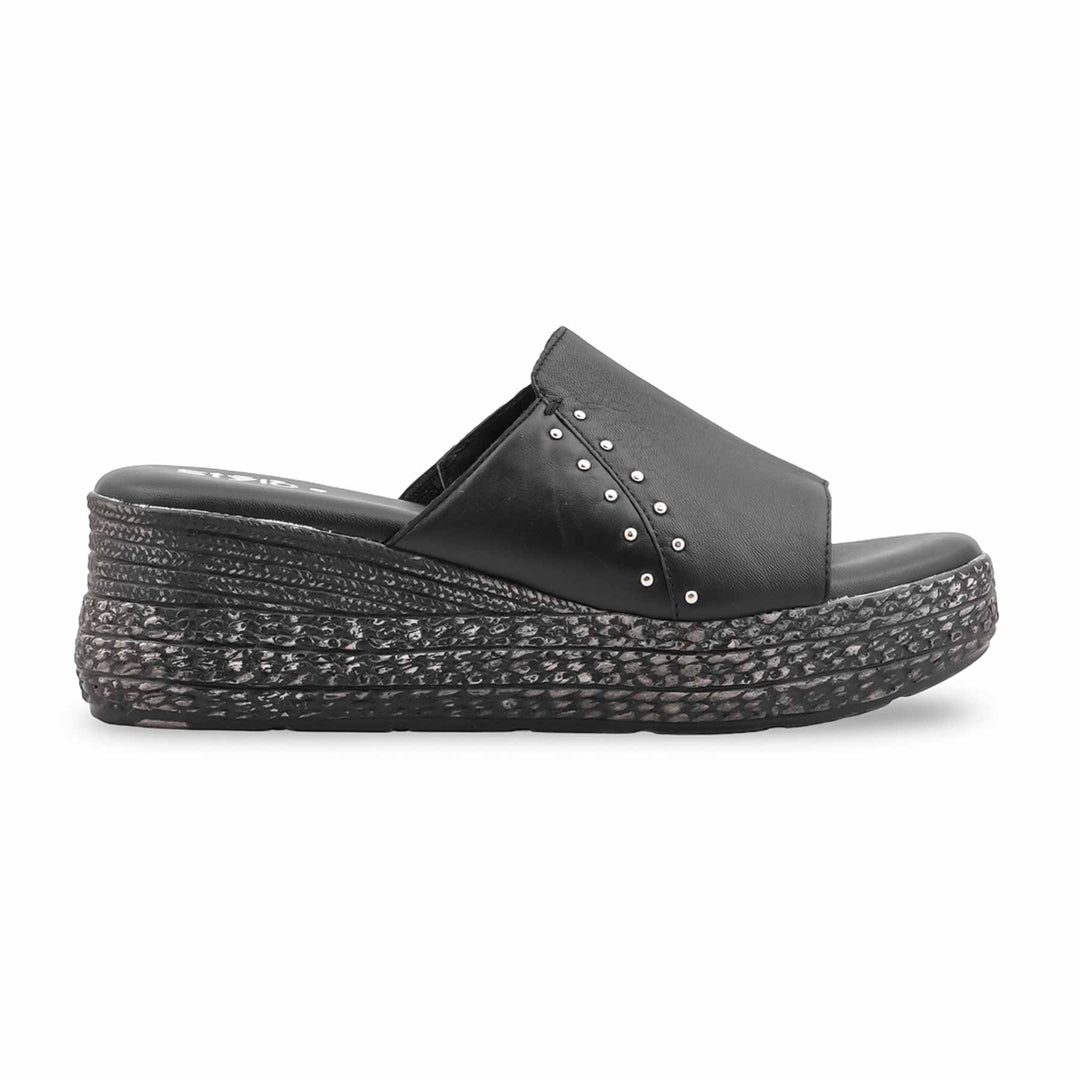 Black Formal Slipper For Women PU0771