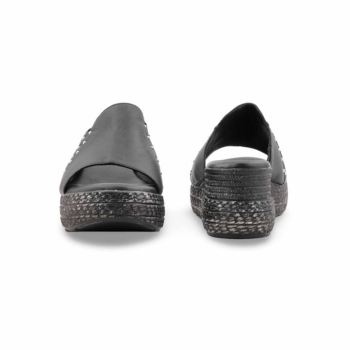 Black Formal Slipper For Women PU0771