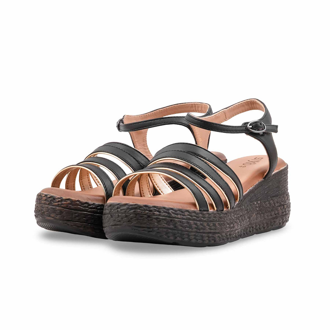 Black Formal Sandal For Ladies PU0772