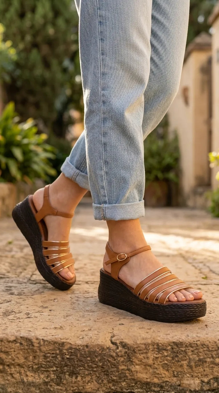 Brown Formal Sandal For Ladies PU0772