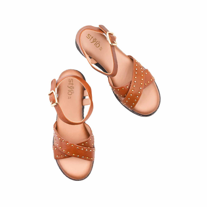 Brown Formal Sandal For Women PU0773